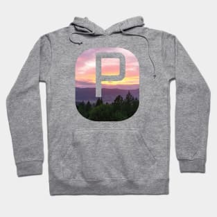 Initial P Sunset Photograph Hoodie